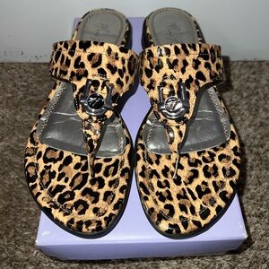 Marc Fisher Leopard Print (Medium Brown) Arock Sandals - Size 9.5